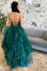 Emerald Green Prom Dress Sweetheart Long Formal Dress